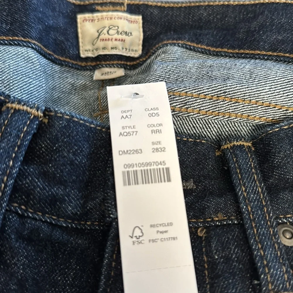 J CREW Mens 484 Slim-Fit Jeans in Resin-Rinse  AQ577 28x32 New with tags